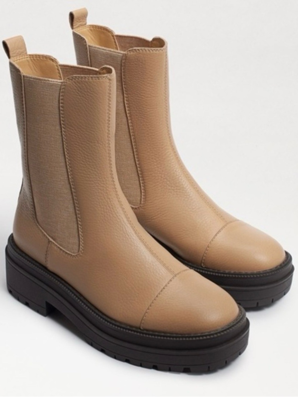 NIB Sam Edelman Tan Platform Ankle Boots *Flawed*